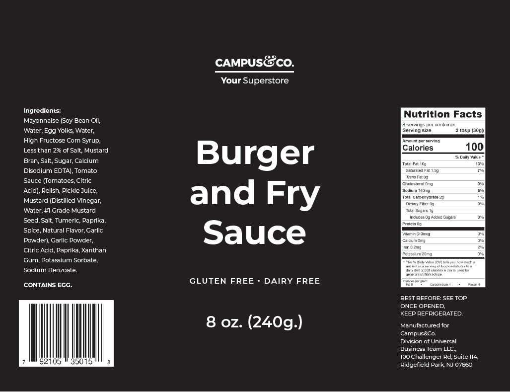 Campus&Co. Burger and Fry Sauce (Case of 12)