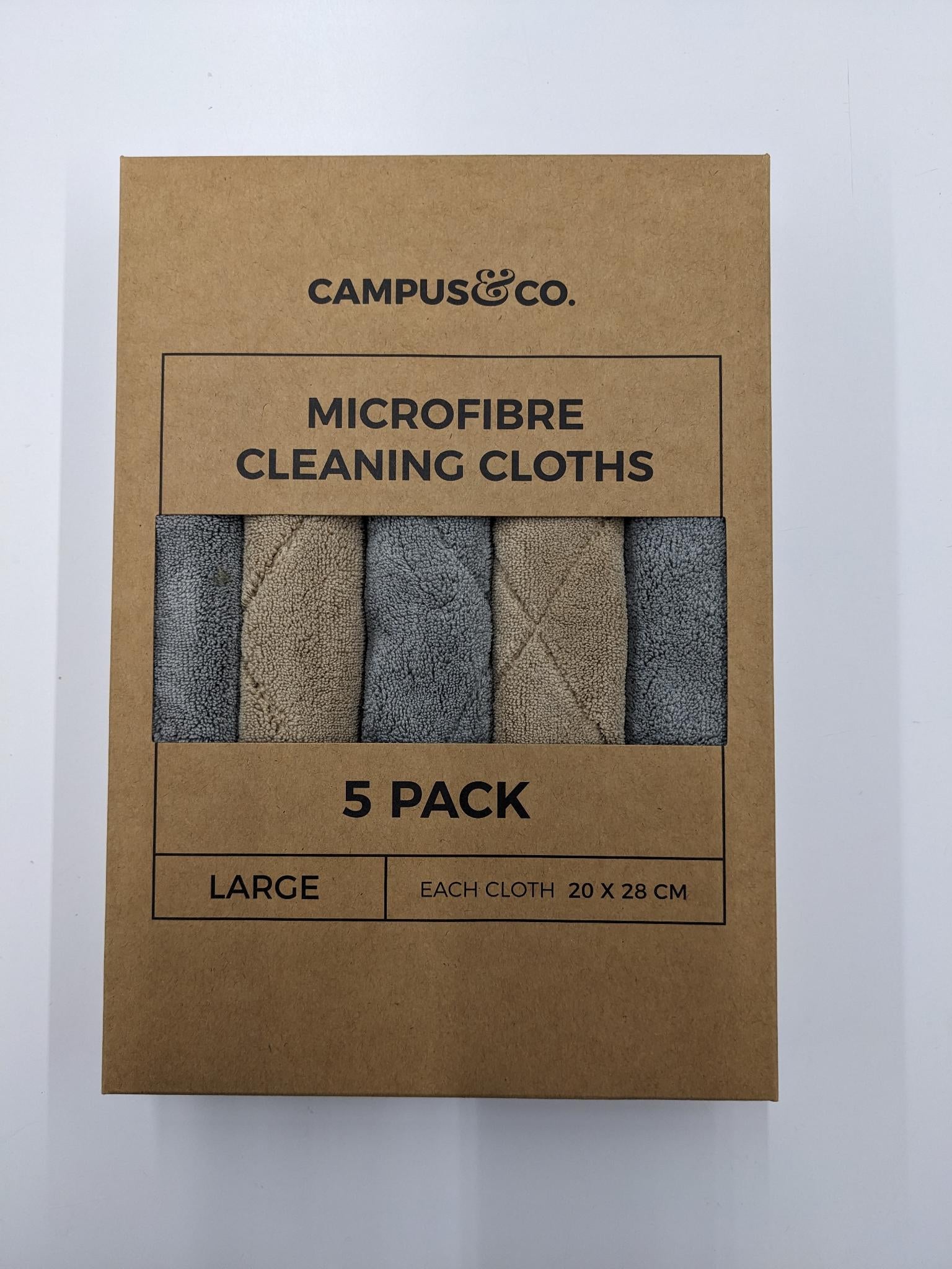 Campus&Co. Microfibre Cloths 5pk (Case of 20)