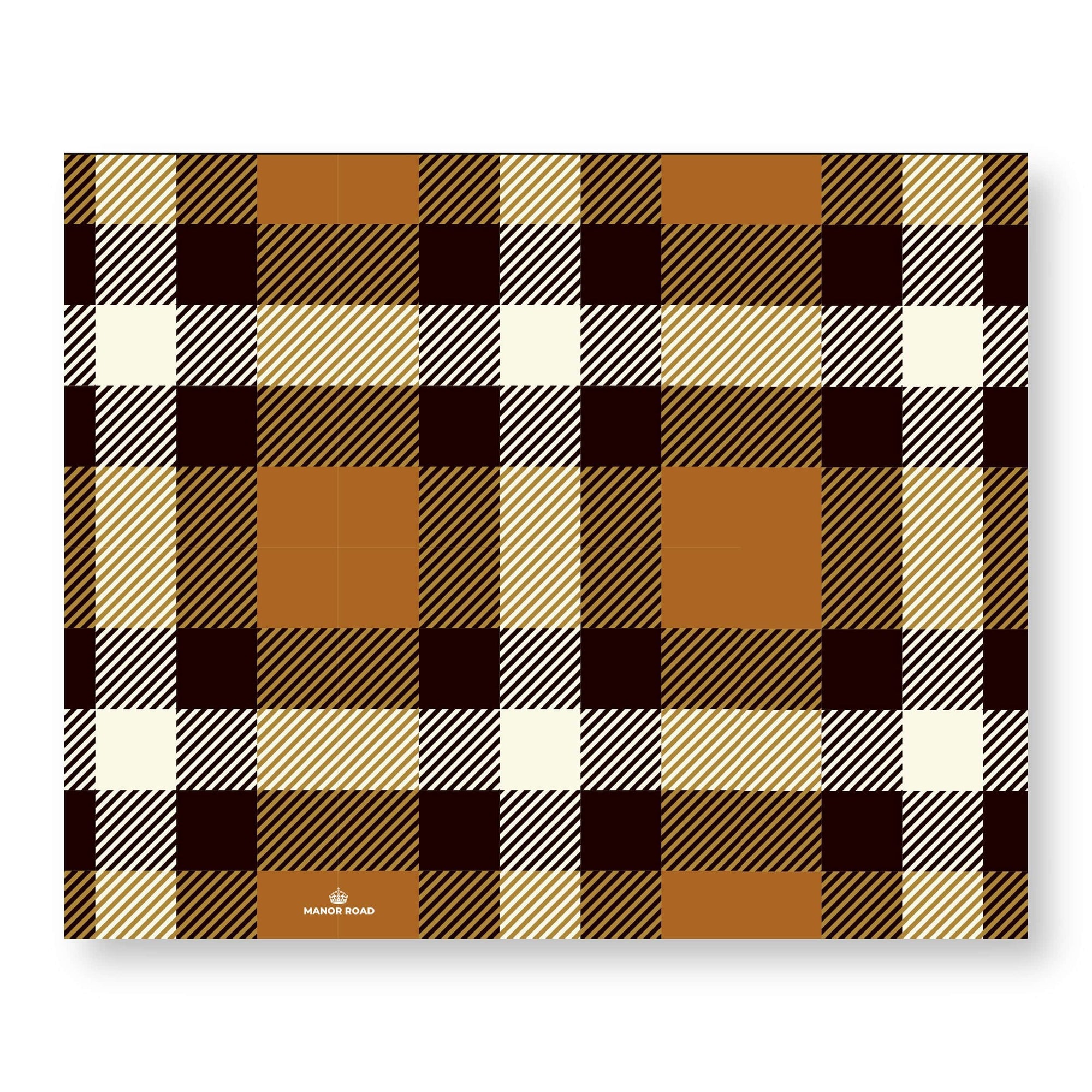 Manor Road Classic Plaid Tan Placemats 30Pk (Case of 2)