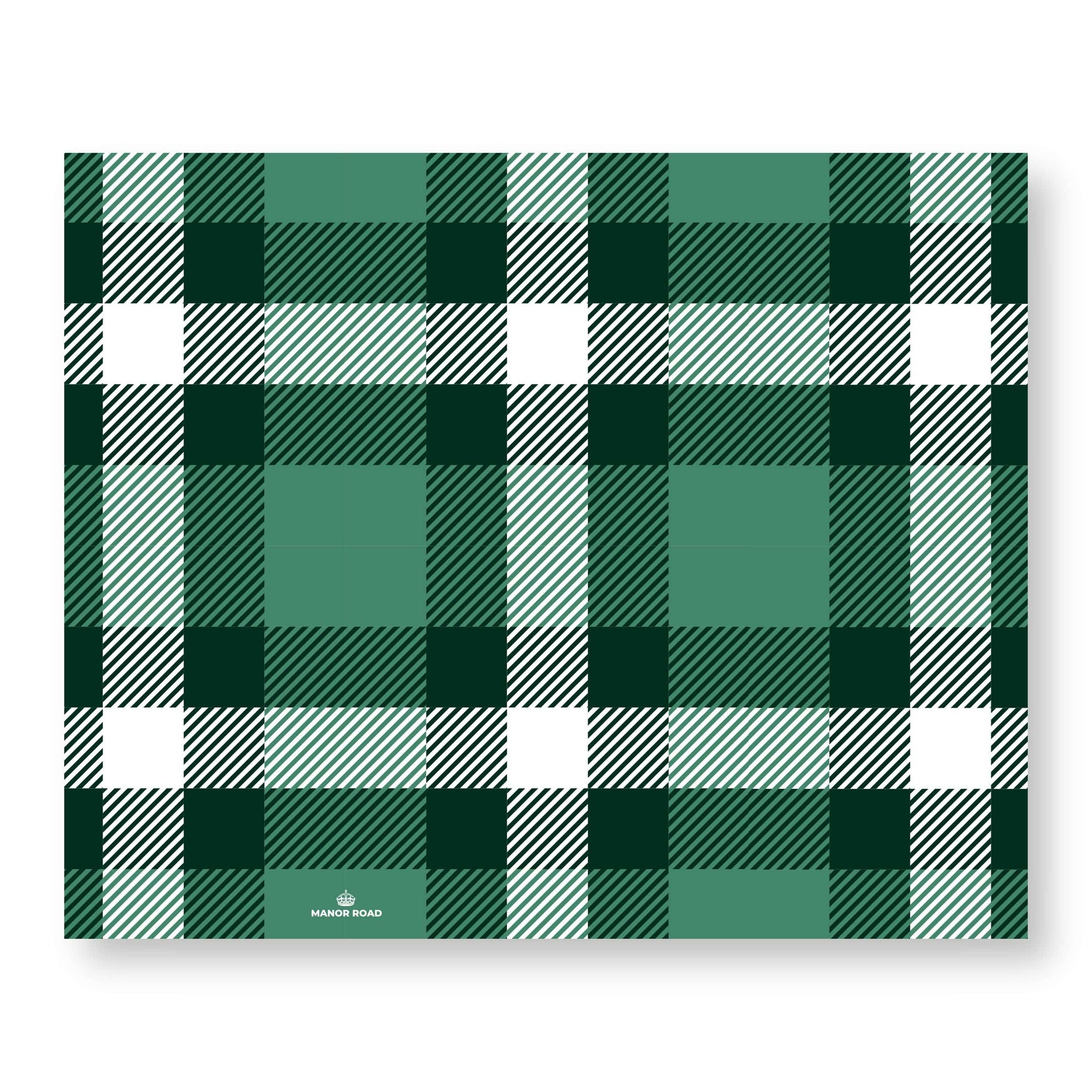 Manor Road Classic Plaid Green Placemats 30Pk (Case of 2)