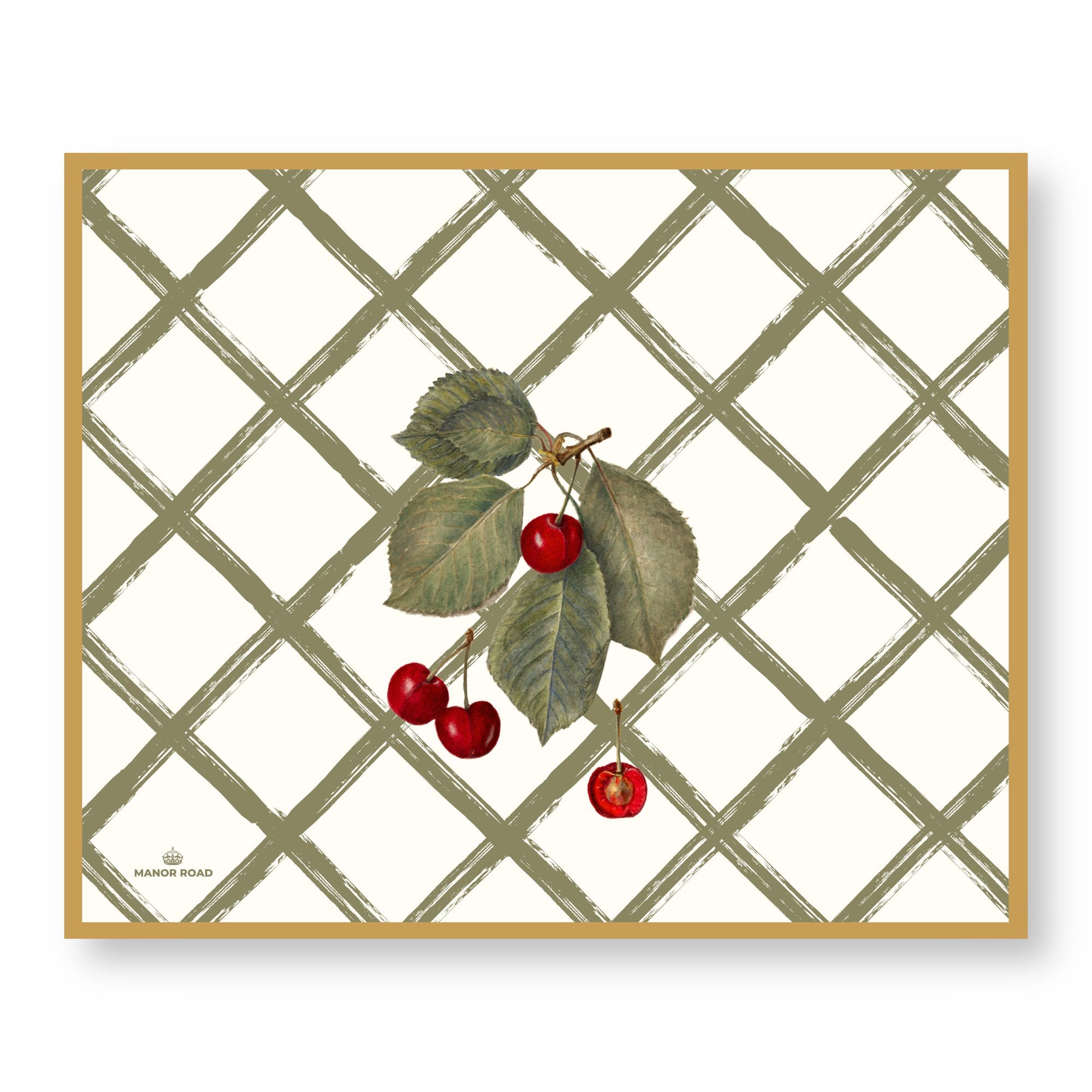 Manor Road Cherry Canvas Placemats 30Pk (Case of 2)