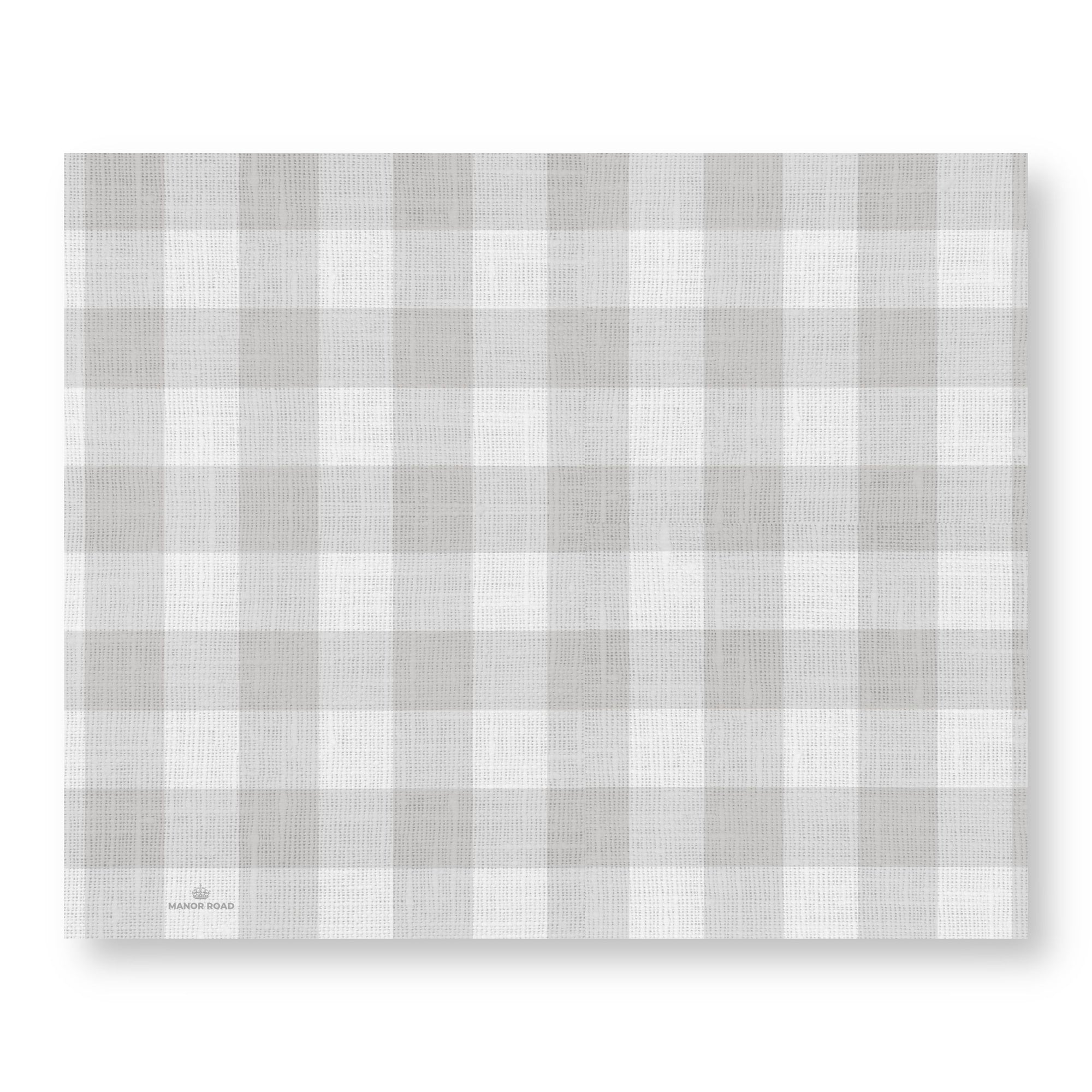 Manor Road Linen Gingham Soft Grey Placemats 30Pk (Case of 2)