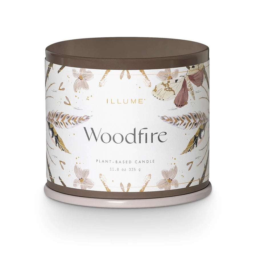 Illume Woodfire Vanity Tin 11.8oz (Case of 2)