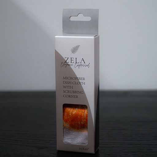 Zela Orange Microfiber Dish Cloth (Case of 1)