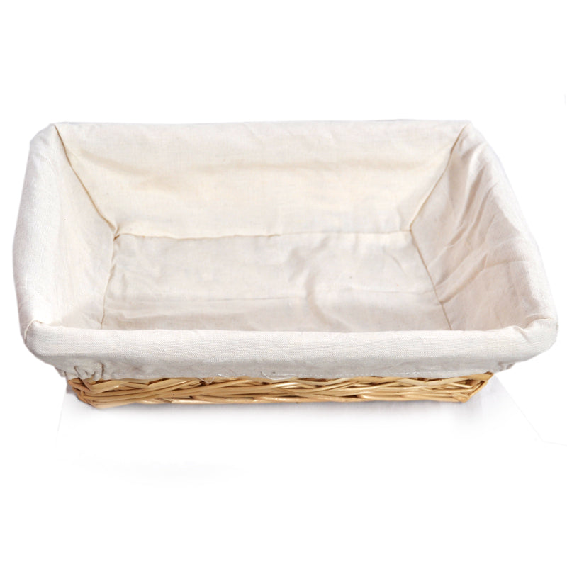 Rectangle 12" Basket Natural With Cloth Liner
