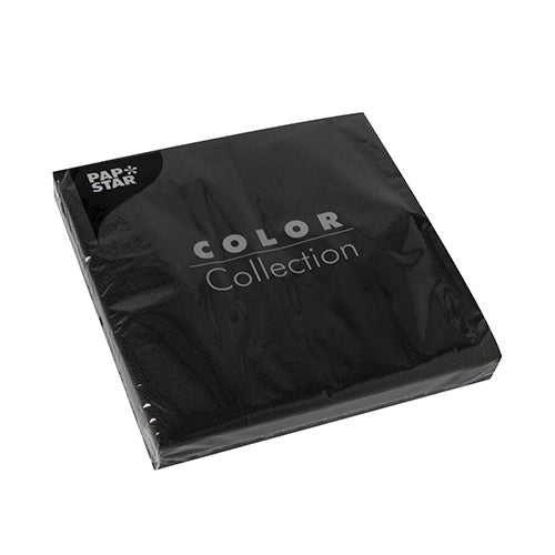 Papstar Color Collection Black Napkins 33x33cm 20pk (Case of 5)