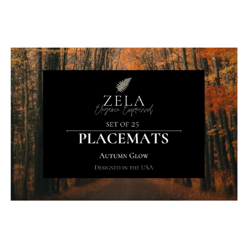 Zela Autumn Glow Placemats 25pk (Case of 2)