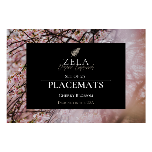 Zela Cherry Blossom Placemats 25pk (Case of 2)