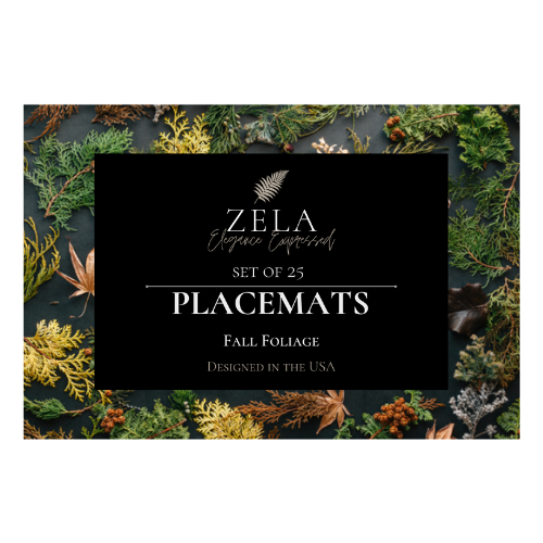 Zela Fall Foliage Placemats 25pk (Case of 2)