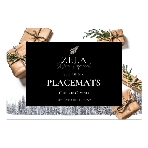 Zela Gift of Giving Placemats 25pk (Case of 2)