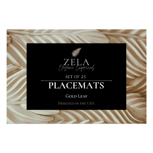 Zela Gold Leaf Placemats 25pk (Case of 2)
