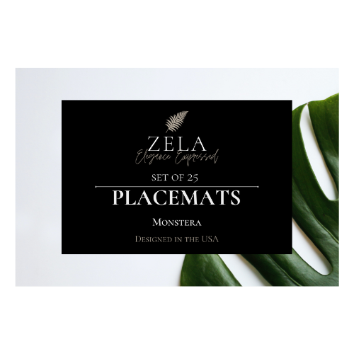 Zela Monstera Placemats 25pk (Case of 2)