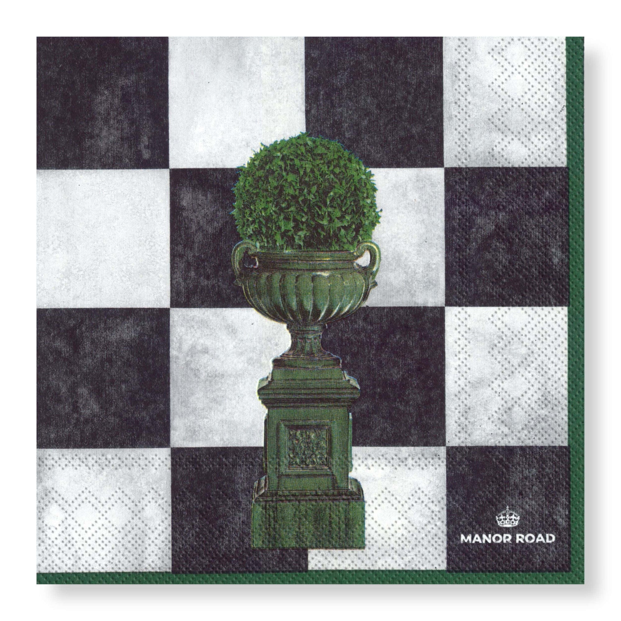 Manor Road Courtyard Green Luncheon Napkins 20Pk (Case of 6)