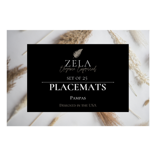 Zela Pampas Placemats 25pk (Case of 2)