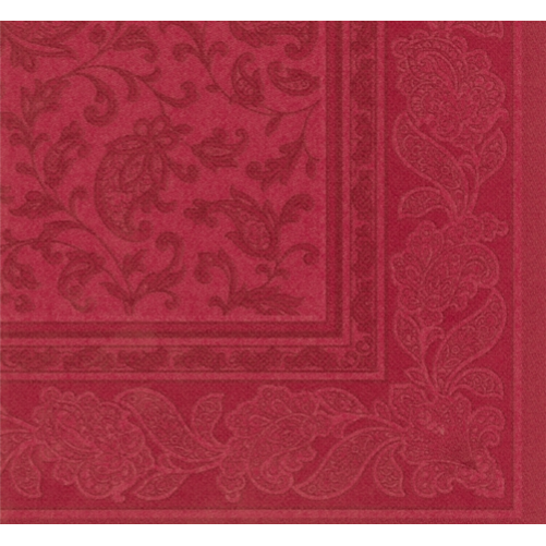 Papstar Royal Collection Napkins Ornaments Design - Bordeaux 50 Ct. Pack (Case of 5), 40x40 cm