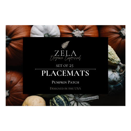 Zela Pumpkin Patch Placemats 25pk (Case of 2)