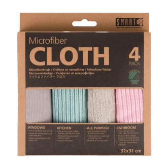 Smart Microfiber System Microfiber Cloth, 4 Pack (Case of 12)