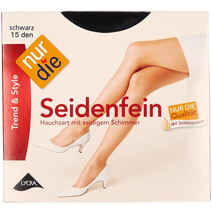 Nur Die Seidenfein Tights, Black 15 Den, Size Small (Case of 10)