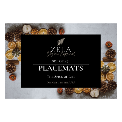 Zela The Spice of Life Placemats 25pk (Case of 2)