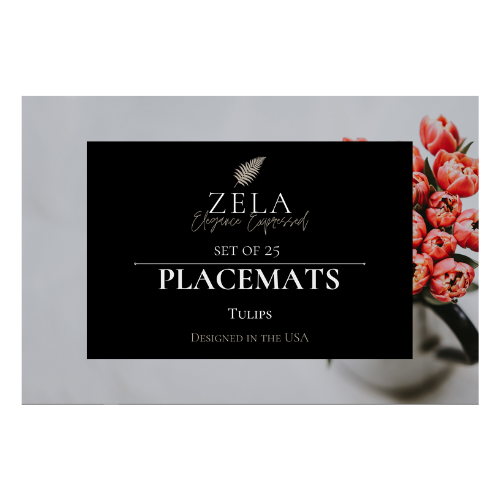 Zela Tulips Placemats 25pk (Case of 2)
