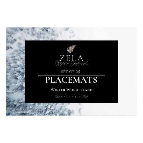 Zela Winter Wonderland Placemats 25pk (Case of 2)
