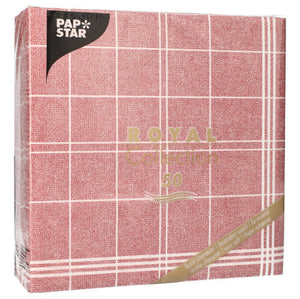 Papstar Royal Collection Napkins Kitchen Craft - Bourdeaux 40x40cm 50pk (Case of 5)