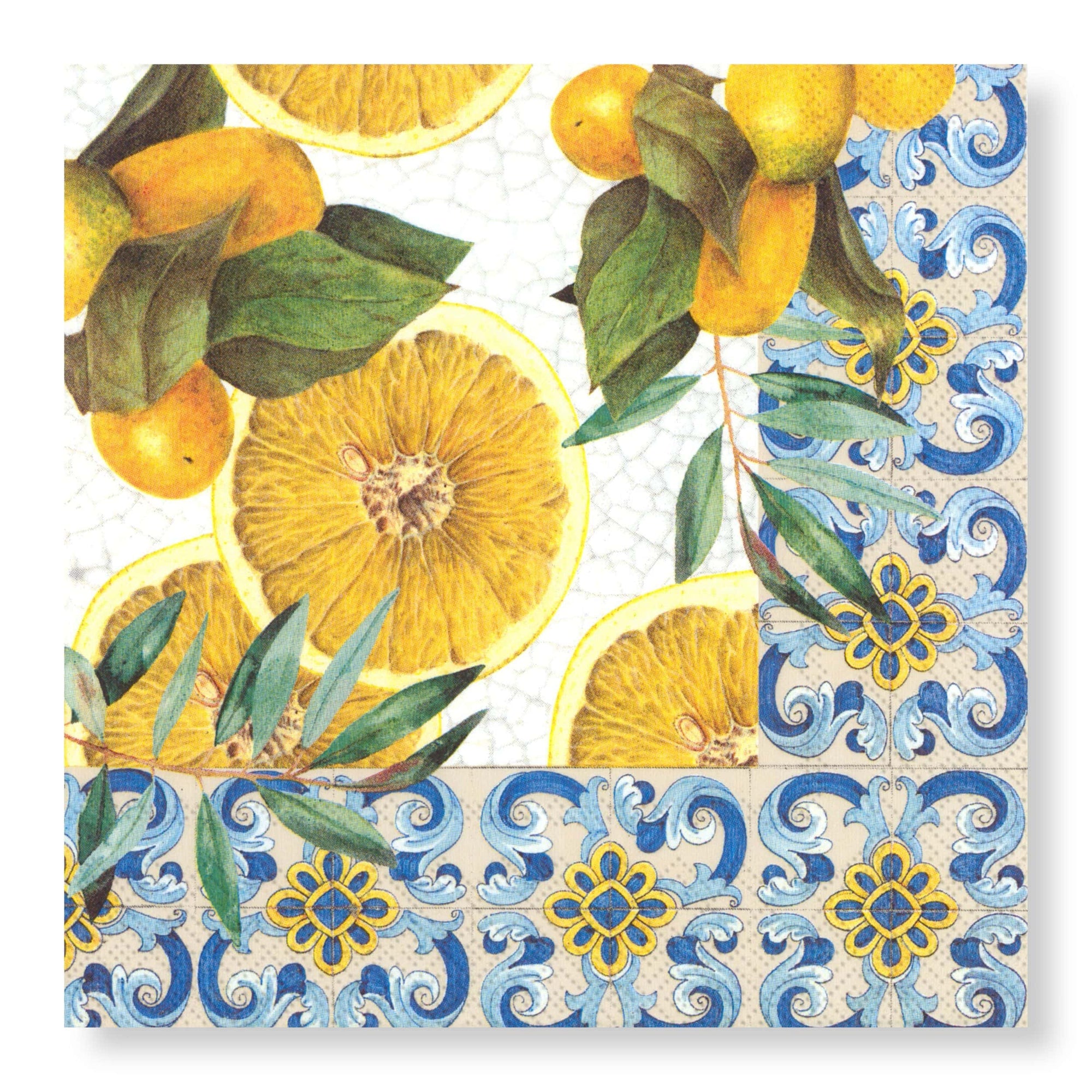 Manor Road Mediterranean Tile Luncheon Napkins 20Pk (Case of 6)