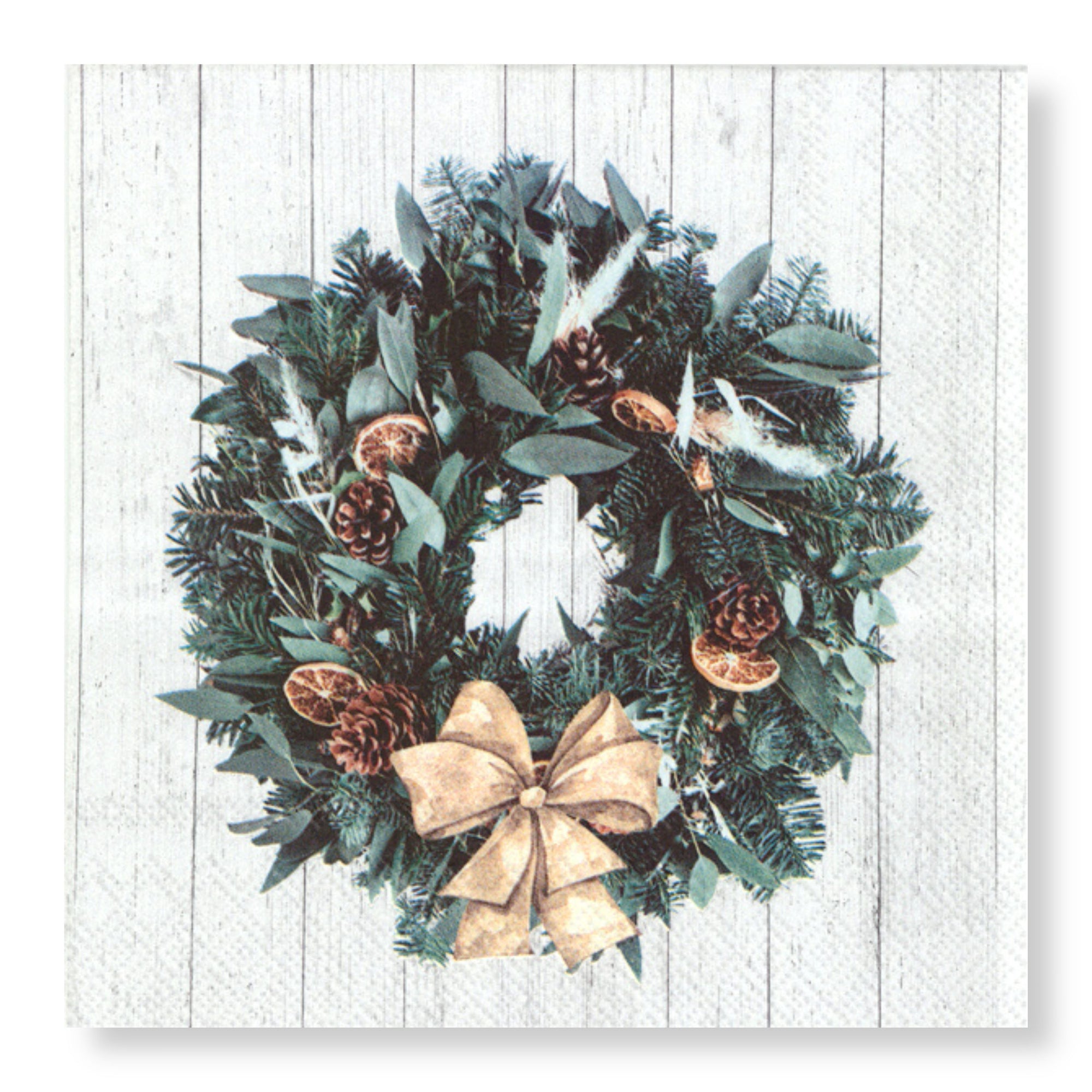 Manor Road Rustic Wreath Luncheon Napkins 20Pk