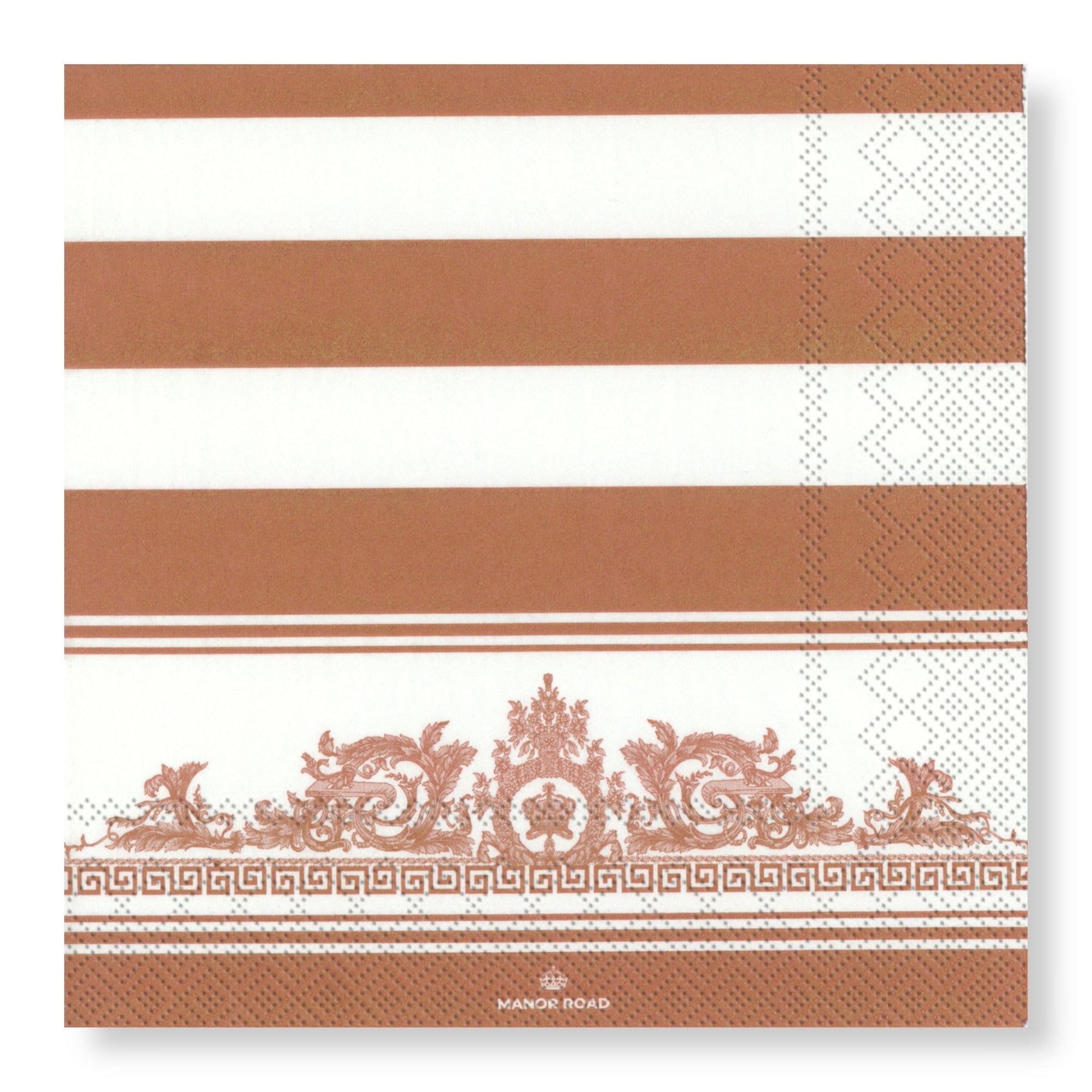 Manor Road Rococo Rose Gold Cocktail Napkins 20Pk (Case of 6)