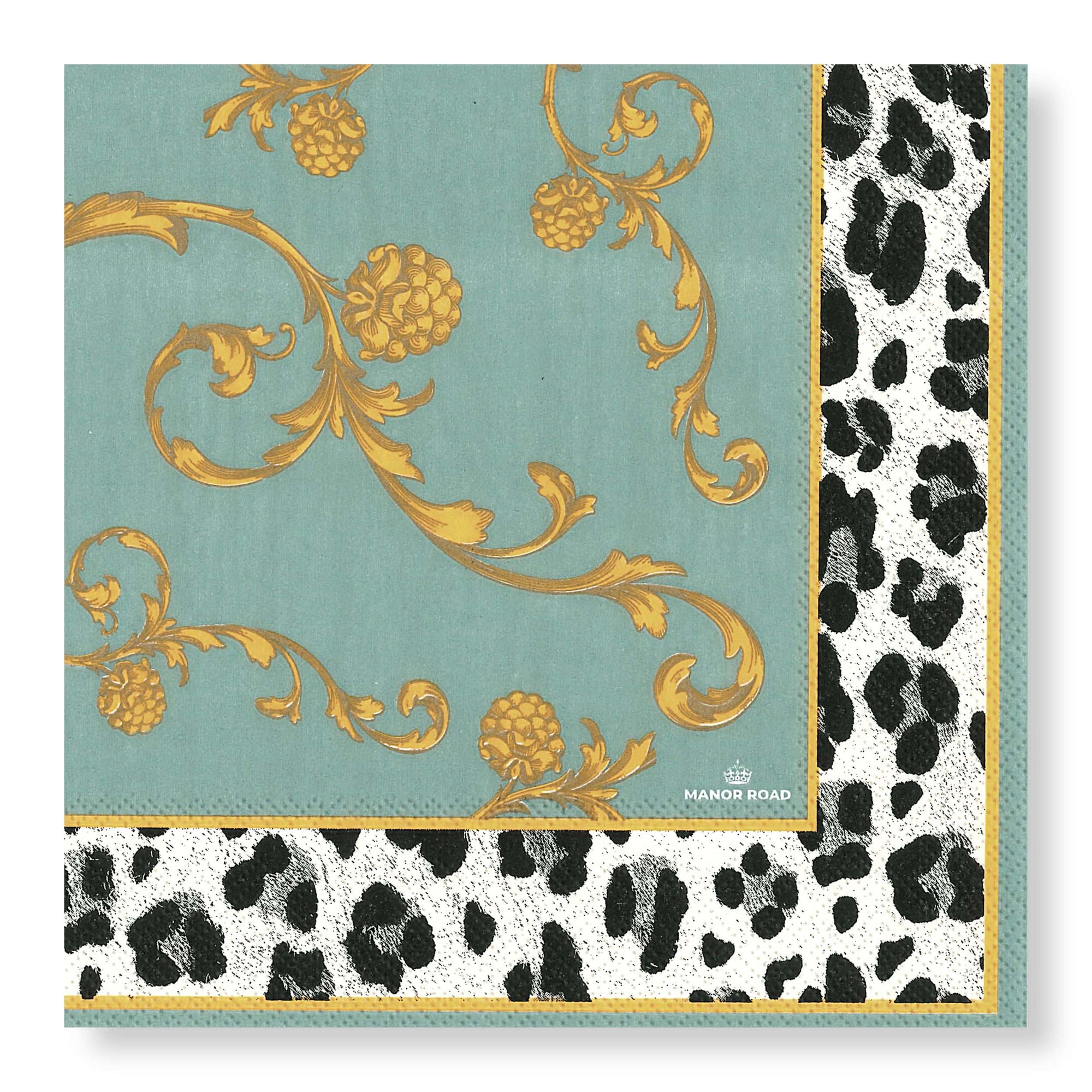 Manor Road Victorian Leopard Cocktail Napkins 20Pk (Case of 6)