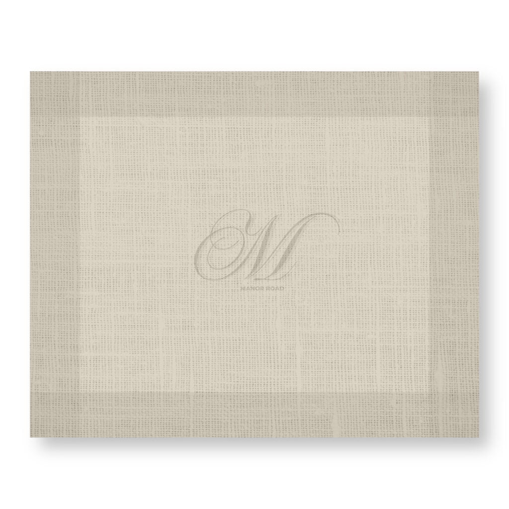 Manor Road Linen (Monogram Beige) Placemats 30Pk (Case of 2)