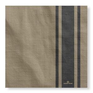 Manor Road Coffee Stripe Linen Presentation Card 8Pk (Case of 2)