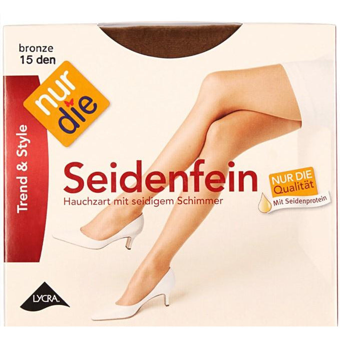 Nur Die Seidenfein Tights, Bronze 15 Den, Size Large (Case of 10)