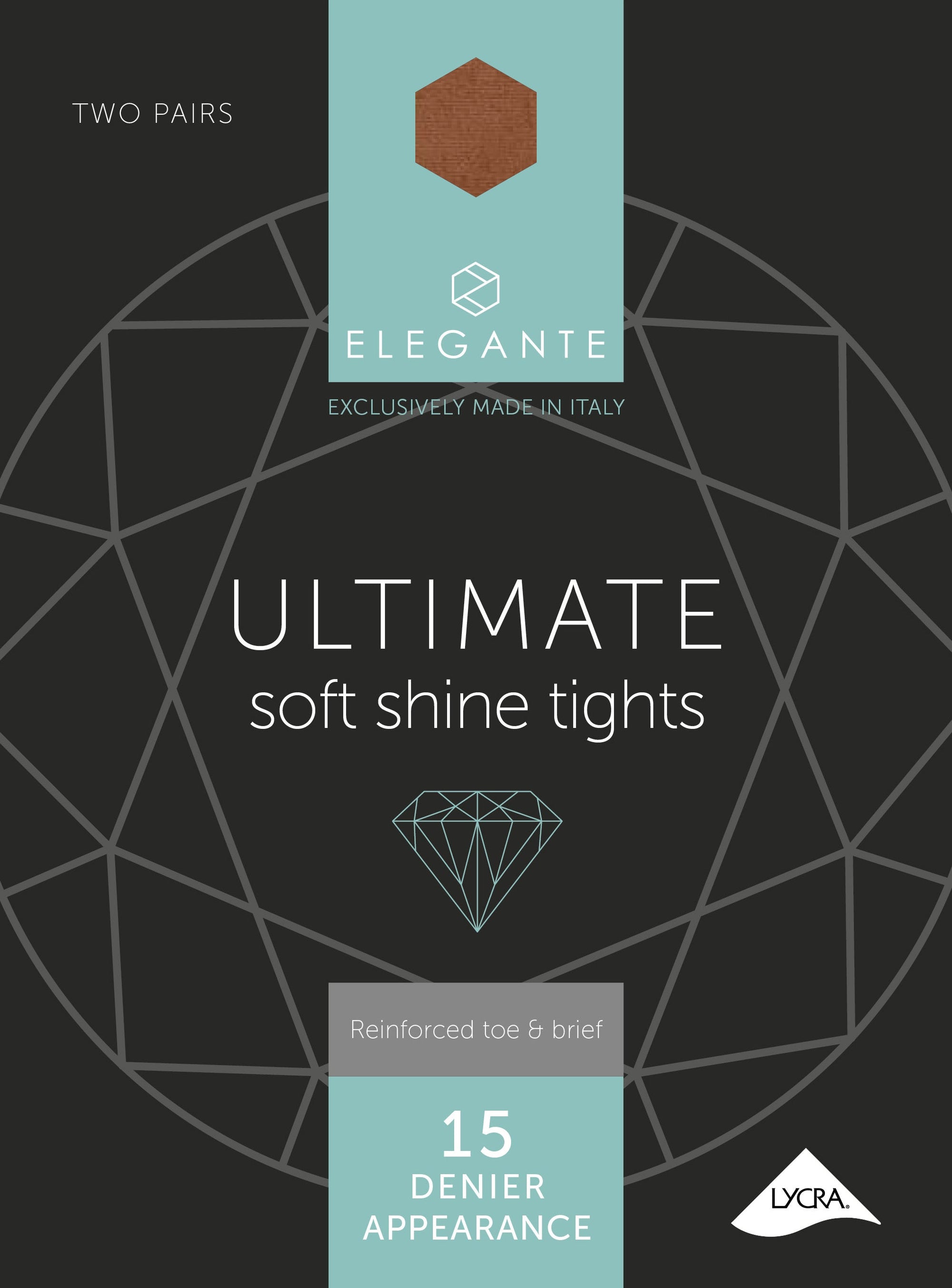 Elegante Ultimate Bronze Glow Softshine Tights Large 2pk (Case of 6)