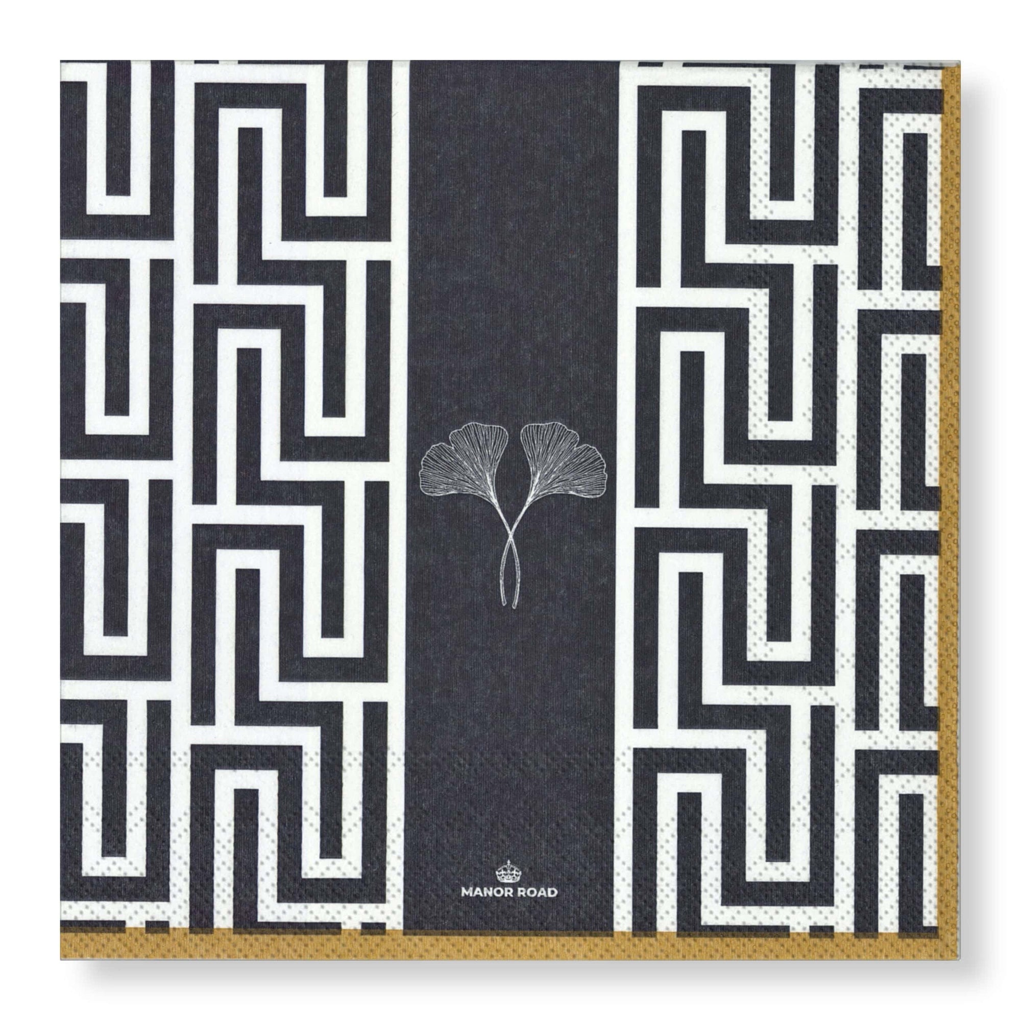 Manor Road Ginko Navy Cocktail Napkins 20Pk (Case of 6)