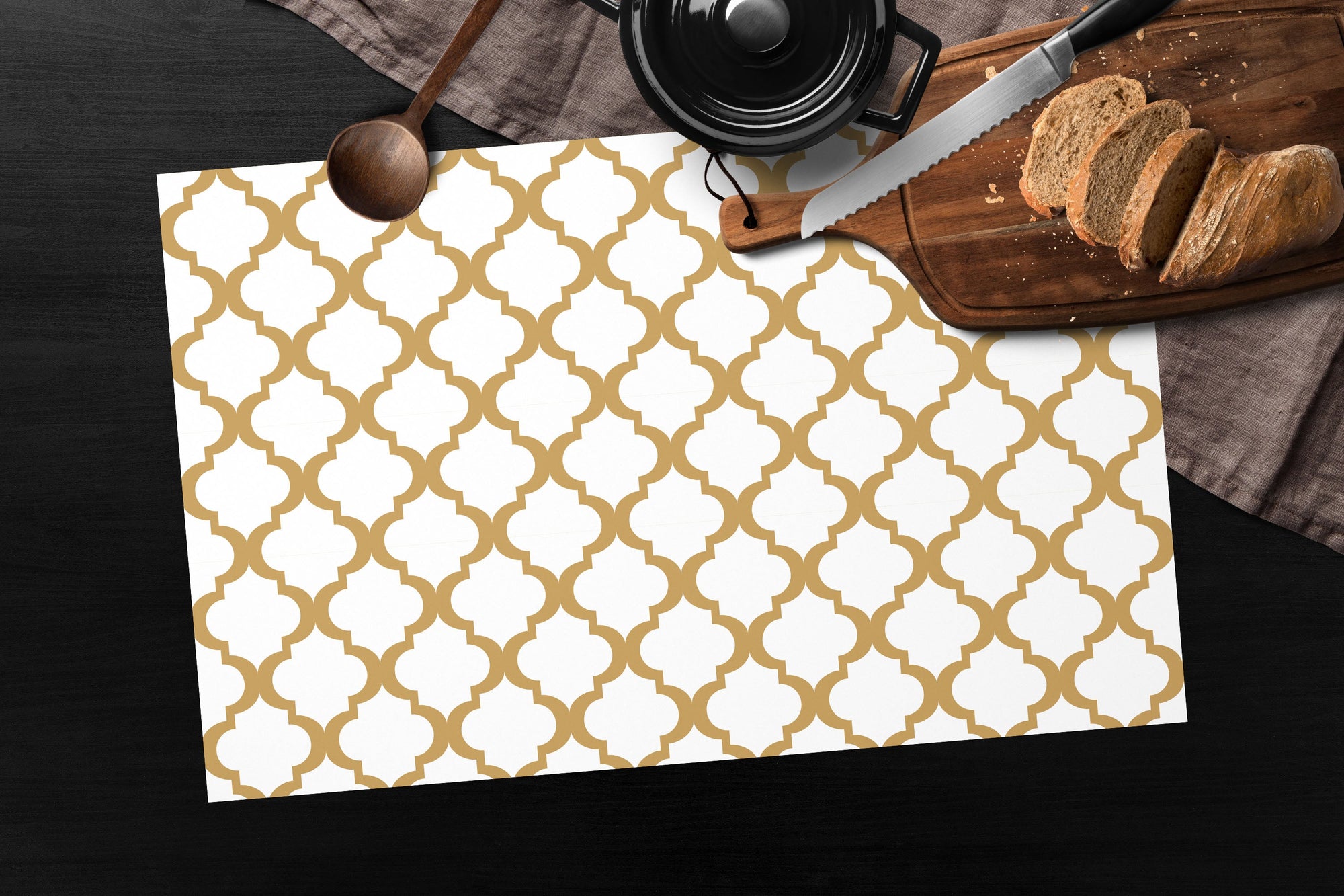 Zest Trading Moroccan Gold Rectangular Greaseproof Paper (Case of 50)