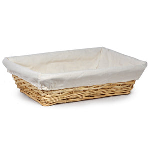 Rectangle 12" Basket Natural With Cloth Liner