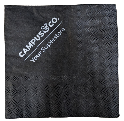 Campus&Co. Black Beverage Napkins 500ct