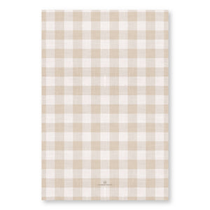 Manor Road Linen (Gingham Natural) Microfibre Tea Towel