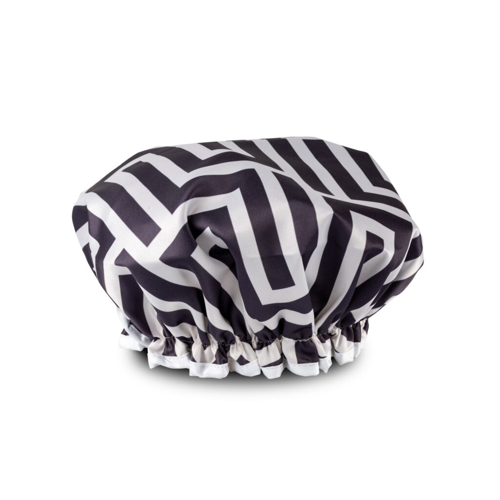 Manor Road Gingko Navy Shower Cap