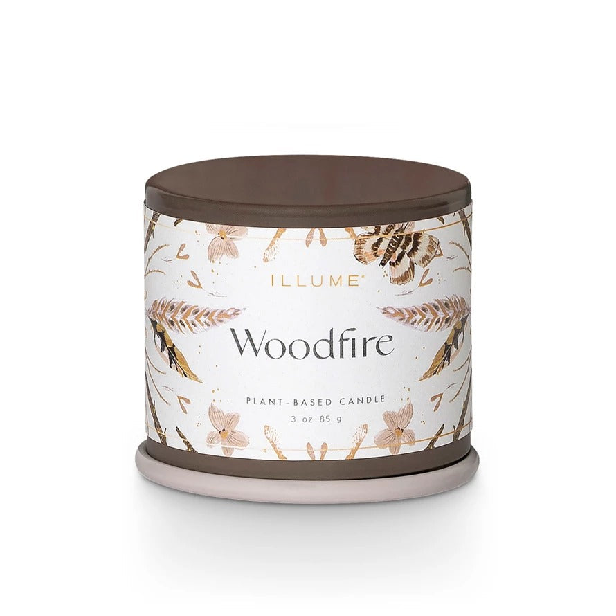 Illume Woodfire Demi Vanity Tin 3oz (Case of 2)