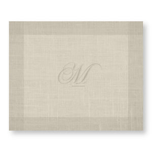 Manor Road Linen (Monogram Beige) Placemats 30Pk (Case of 2)