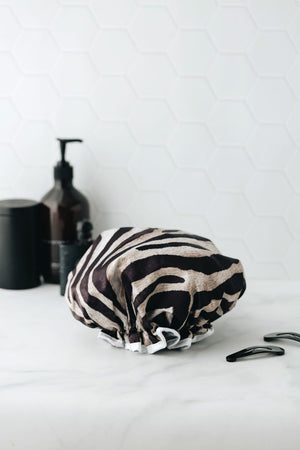 Manor Road Zebra Shower Cap