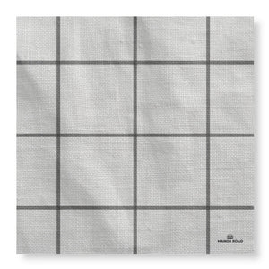 Manor Road Black & White Check Linen Presentation Card 8Pk (Case of 2)