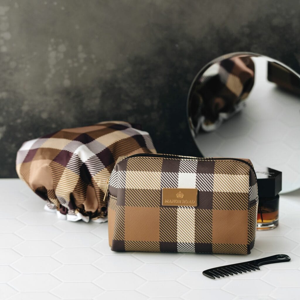Manor Road Classic Plaid Tan Travel Bag