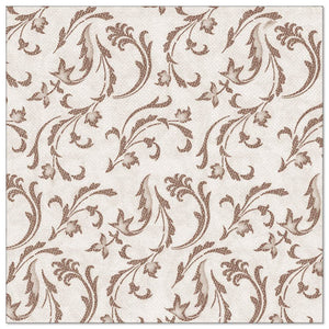 Papstar Royal Collection Napkins Damascato Design - Brown 40x40cm 50pk (Case of 5)
