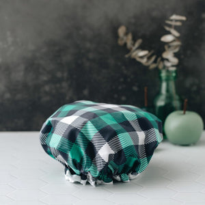 Manor Road Classic Plaid Green Shower Cap