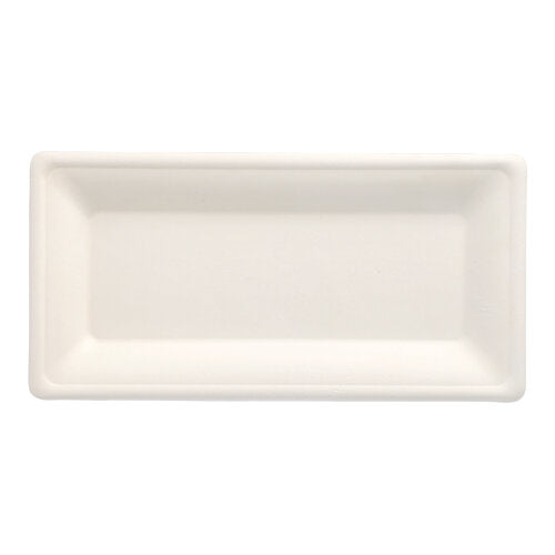 Papstar "Pure" Rectangle Plates Sugar Cane 13x26cm 50pk (Case of 10)