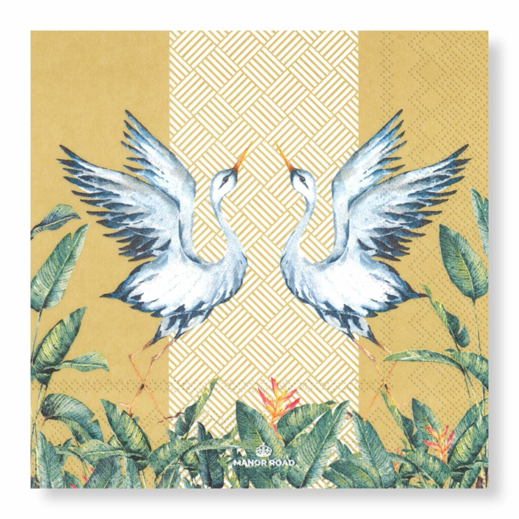 Manor Road Birds of Paradise Cocktail Napkins 20Pk (Case of 6)