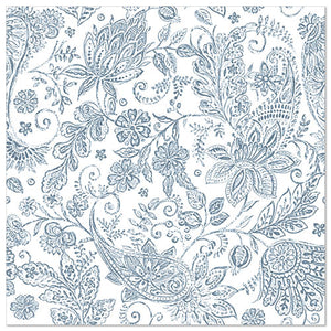 Papstar Royal Collection Napkins Paisley - Blue 40x40cm 50pk (Case of 5)